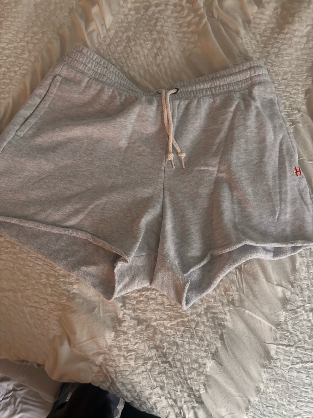 HOMAGE Light Gray Terry Drawstring Athletic Shorts